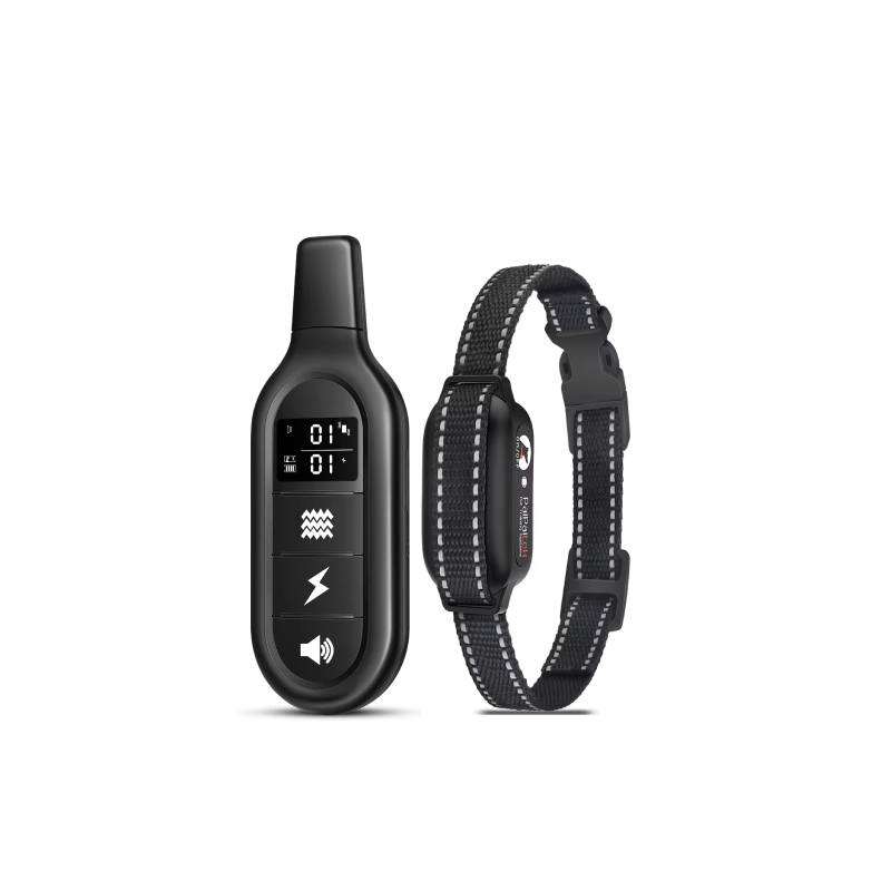 Electric dog training collar with digital remote, multiple modes, waterproof design, and rechargeable battery for effective dog training and bark control
