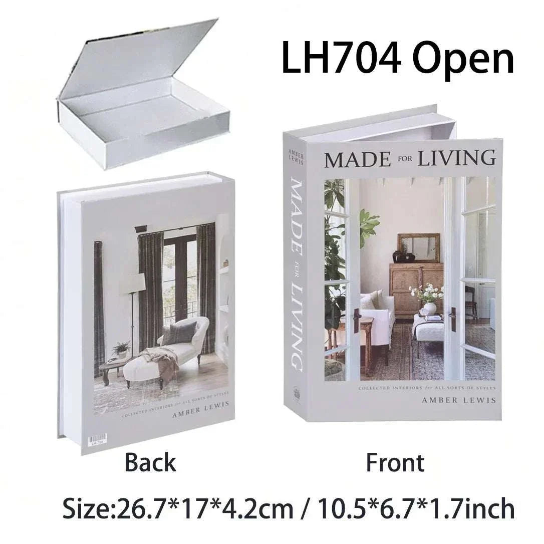 Luxury decorative fake book storage box with magnetic closure for home decoration
