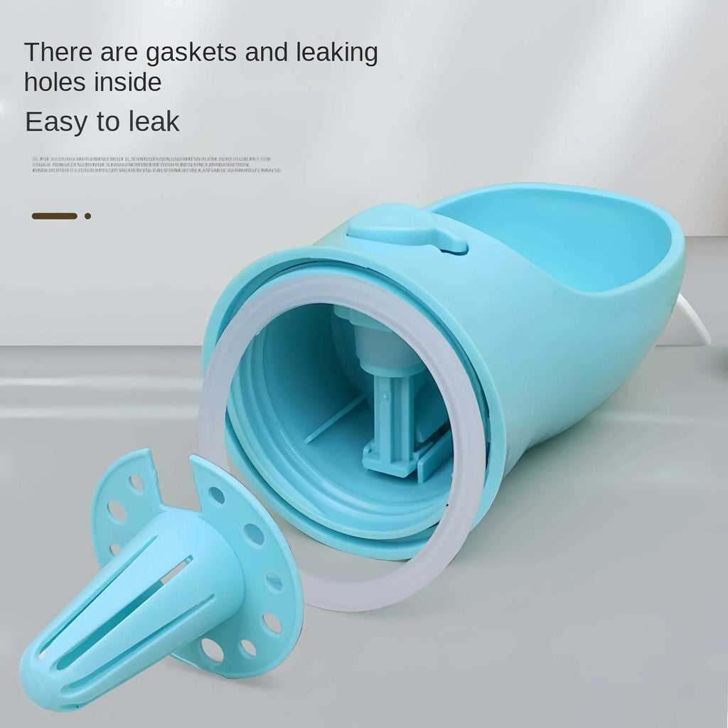 Portable dog cat water bottle combining water dispenser and food container for outdoor use