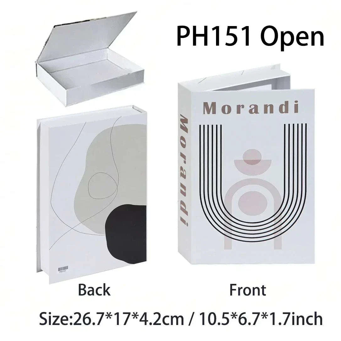 Luxury decorative fake book storage box with magnetic closure for stylish home organization