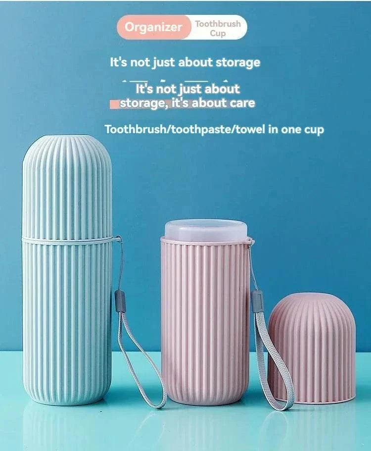 Portable toothpaste toothbrush protective storage box for travel and camping