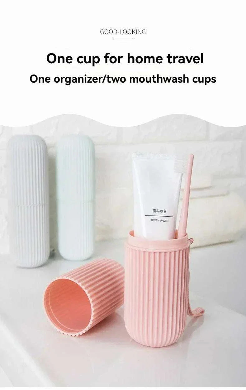 Portable toothpaste toothbrush storage box, lightweight durable plastic travel case for hygiene and protection