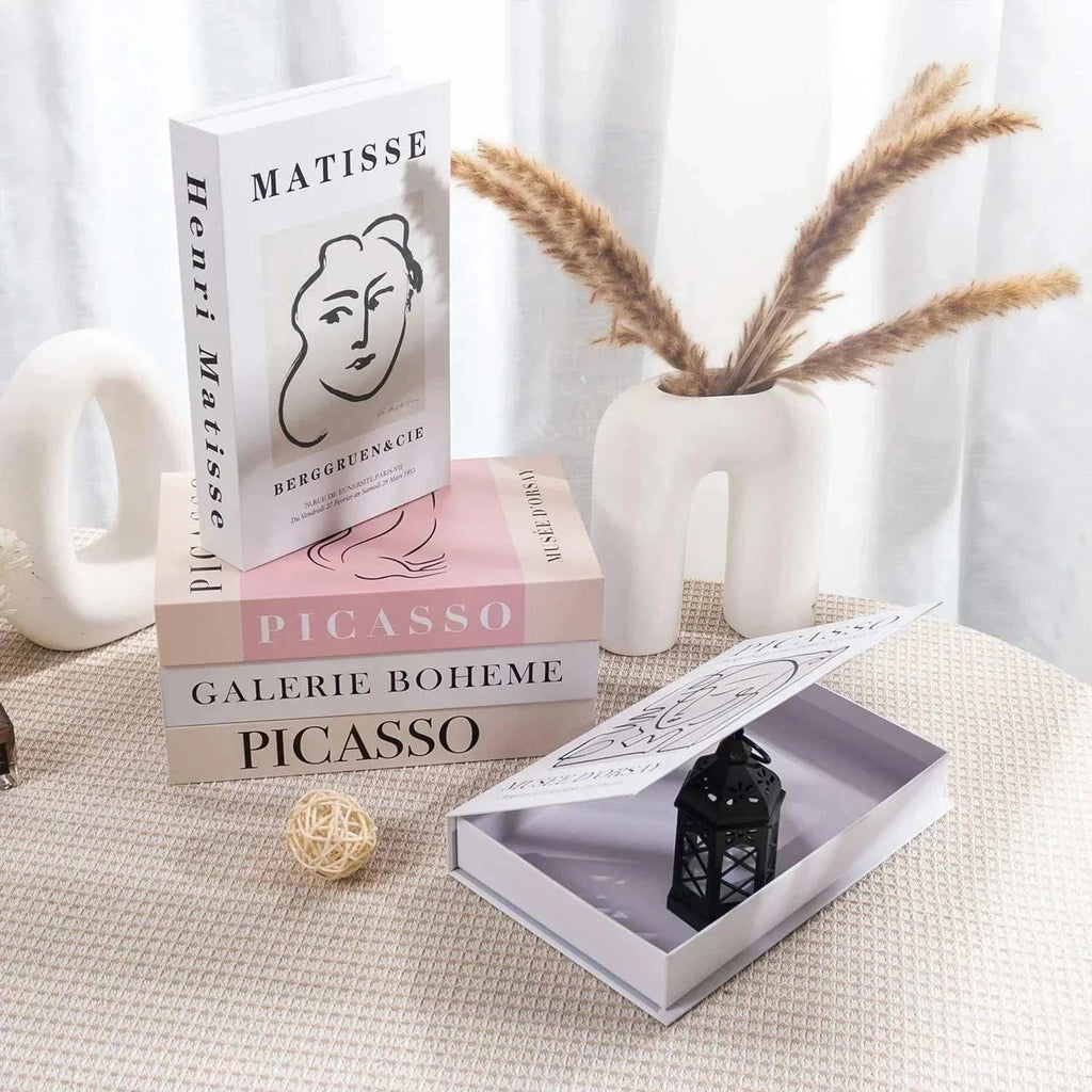 Luxury decorative fake book storage box with magnetic closure for home organization and decor