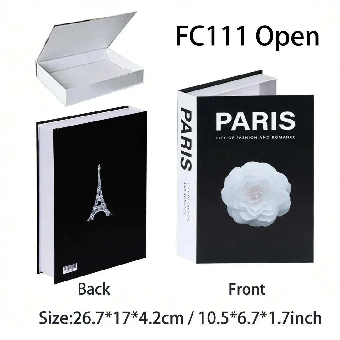 Luxury decorative fake book storage box with magnetic closure for home decoration and organizing small essentials