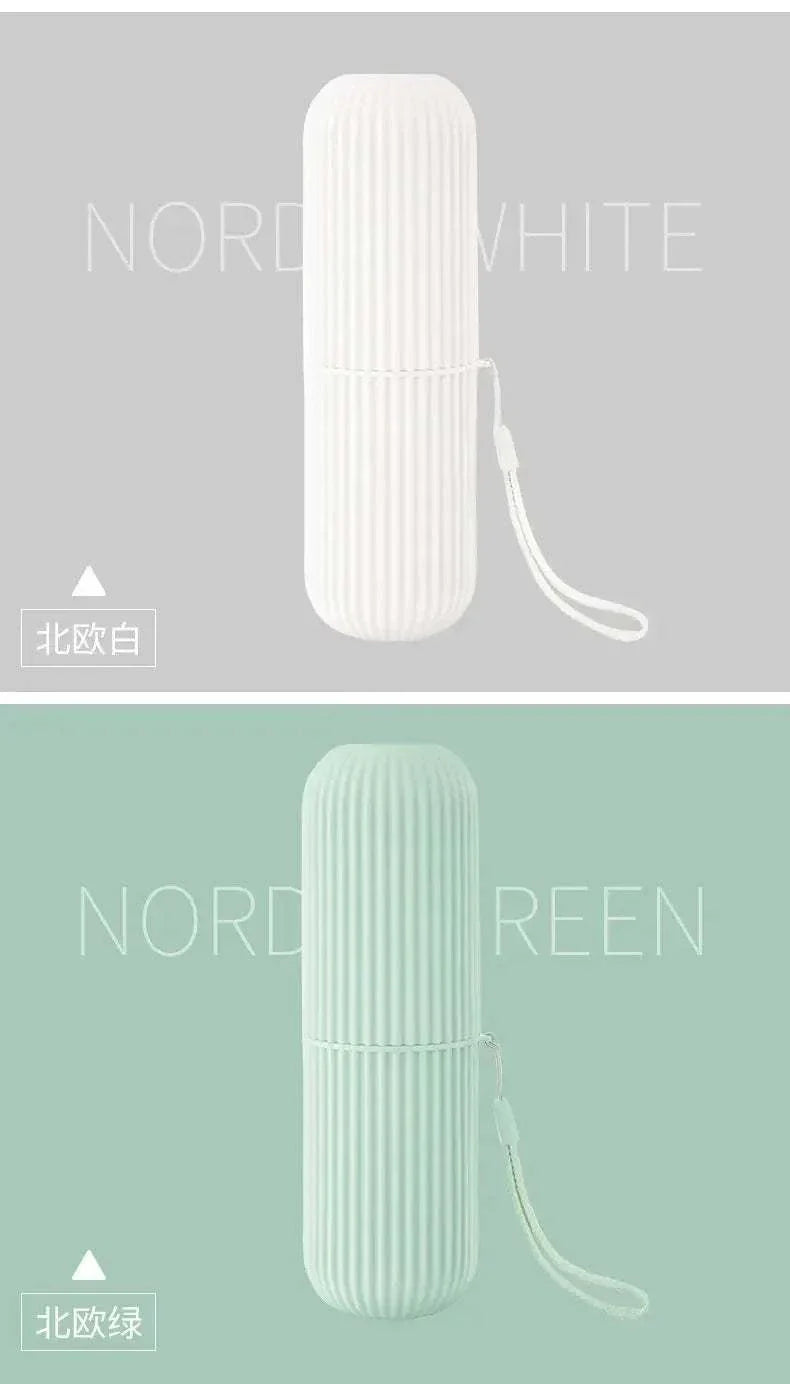 Portable toothpaste toothbrush storage box for travel and hygiene protection