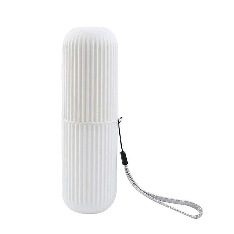 Portable toothpaste toothbrush case in durable protective storage box for travel and camping