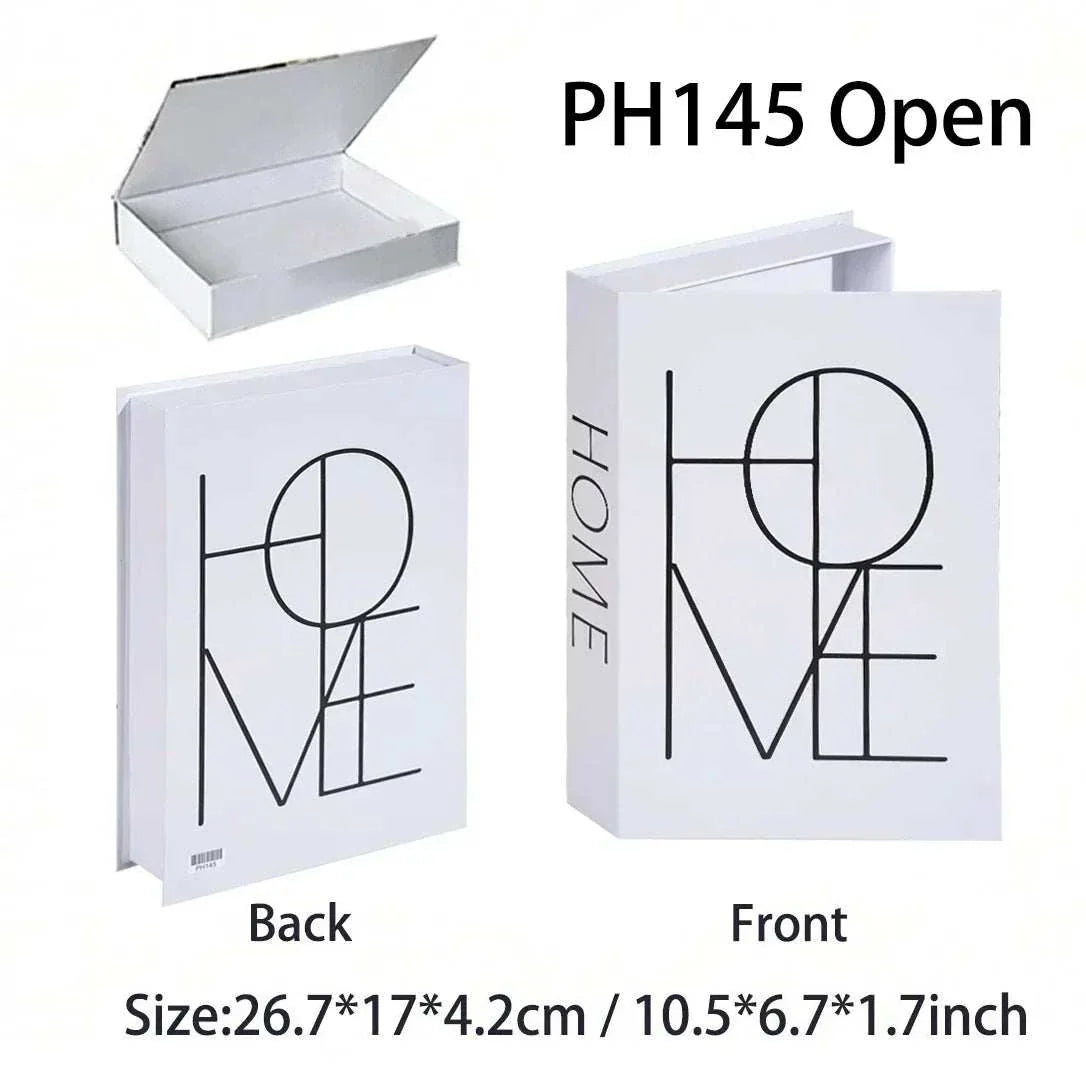 Luxury decorative fake book storage box with magnetic closure for home decoration