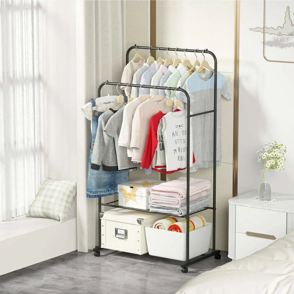 Heavy Metal Double Clothes Rail