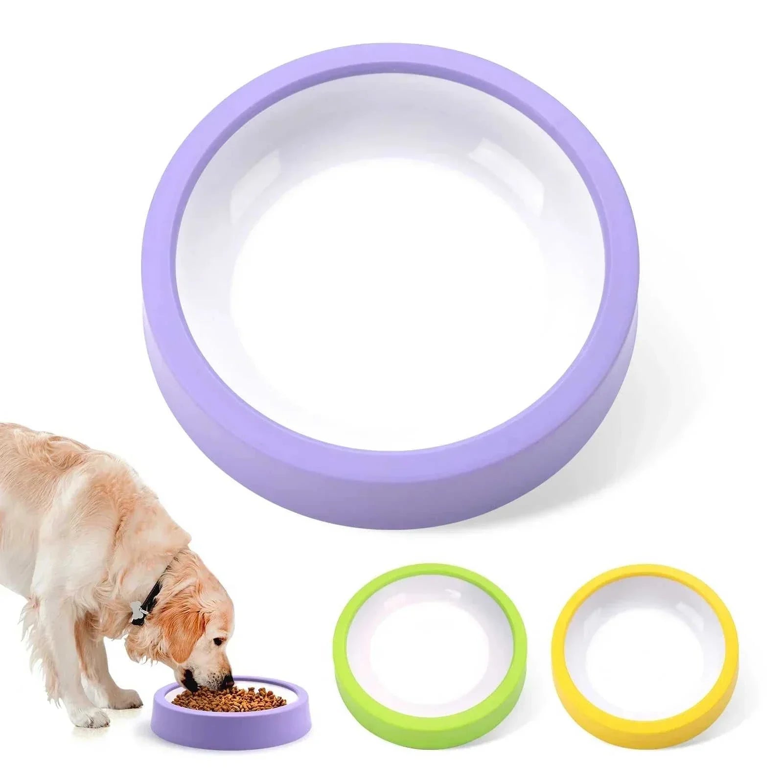 Pet dog slow feeder bowl with maze design to prevent gulping and improve digestion