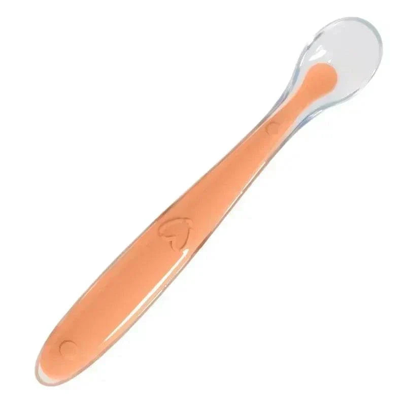 Soft silicone spoon for baby feeding, BPA free infant utensil