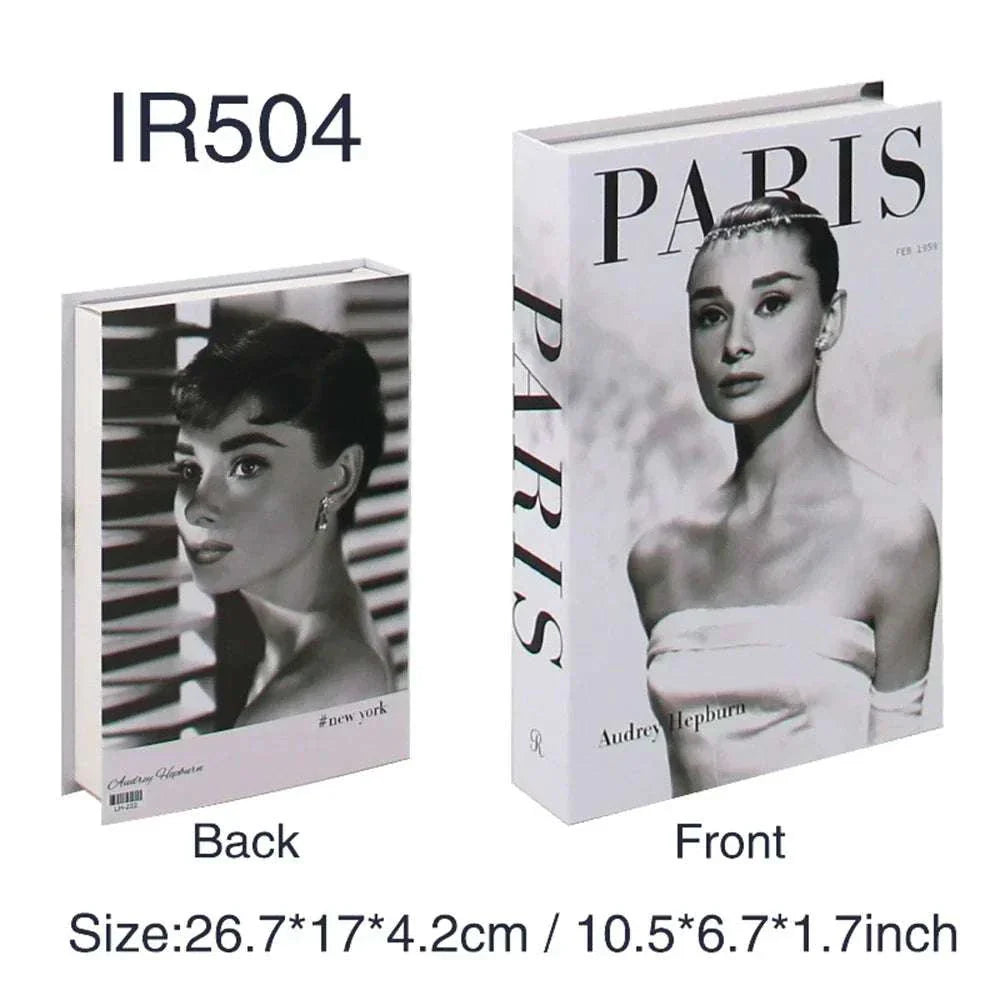 Luxury decorative fake book storage box with magnetic closure for home organization and decor