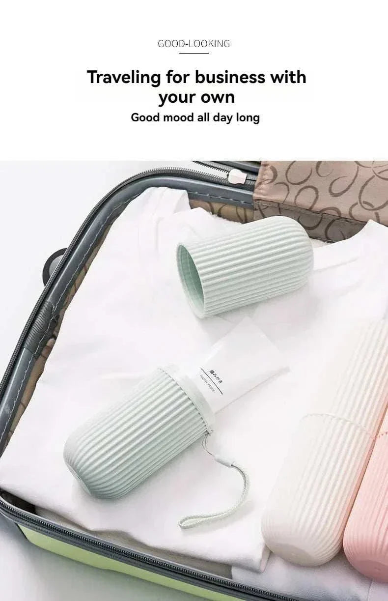 Portable toothpaste toothbrush travel protective storage box for hygiene and organization