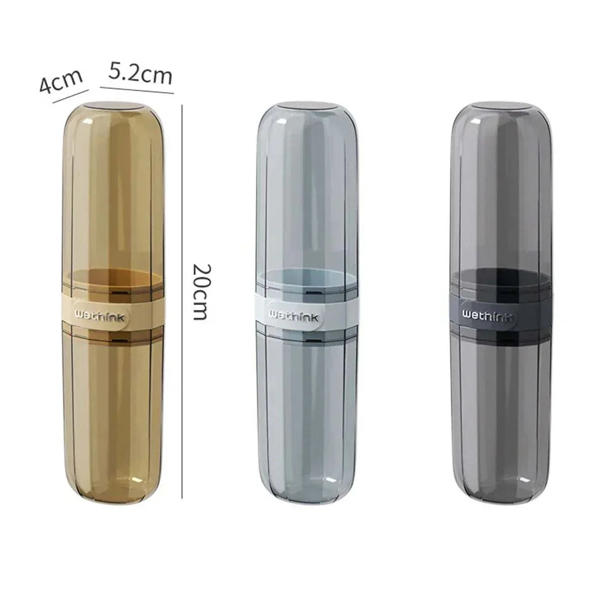 Compact portable toothpaste and toothbrush storage box protecting hygiene on the go