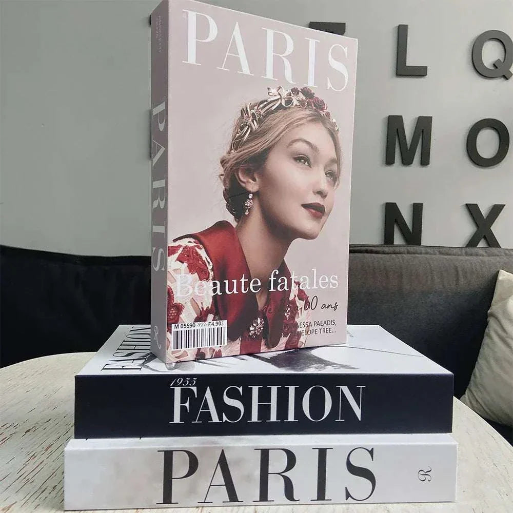 Luxury decorative fake book storage box with magnetic closure for home decoration