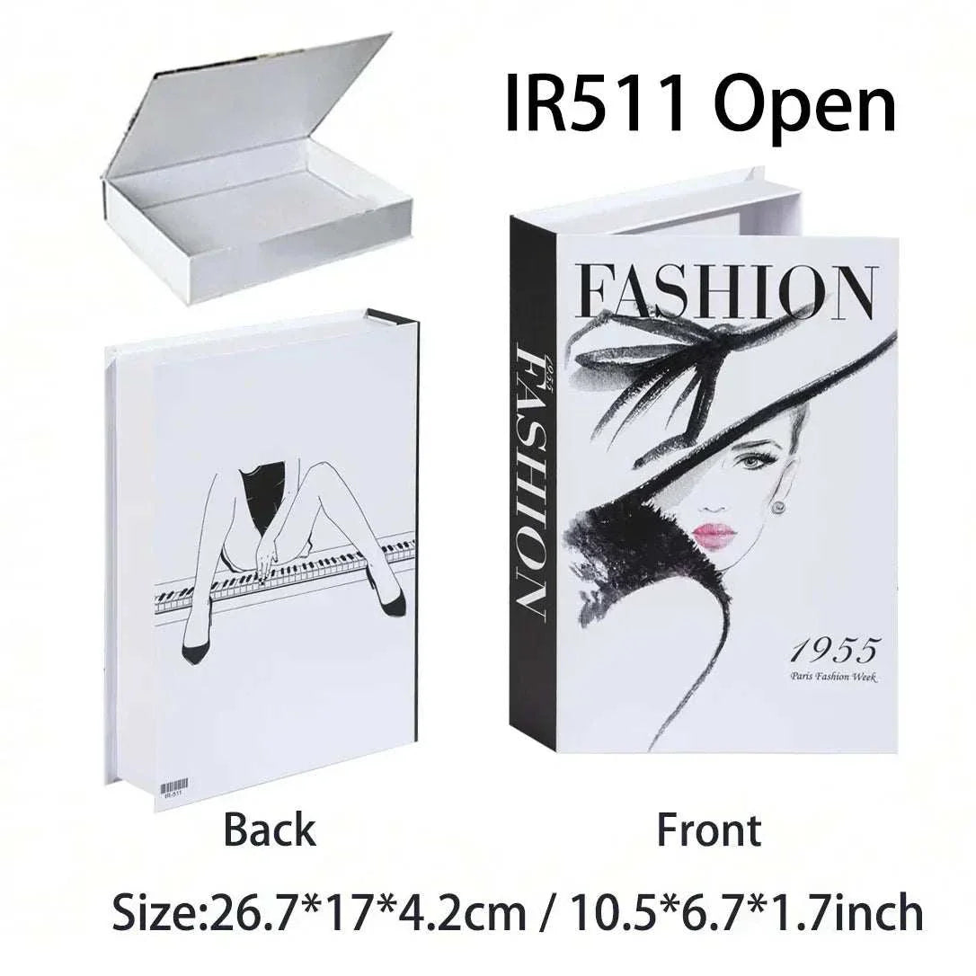 Luxury decorative fake book storage box with magnetic closure for home organization and décor