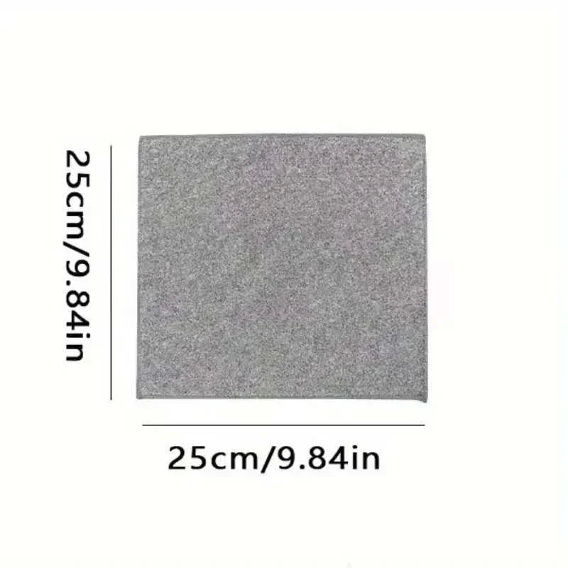 Set of ultra-absorbent light gray microfiber kitchen towels for easy cleaning