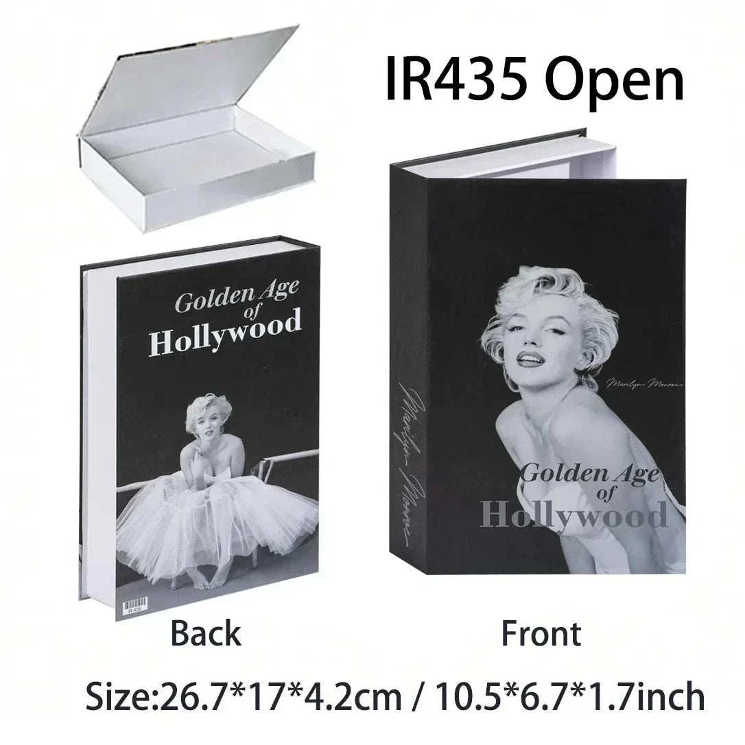 Luxury decorative fake book storage box for home decoration with magnetic closure