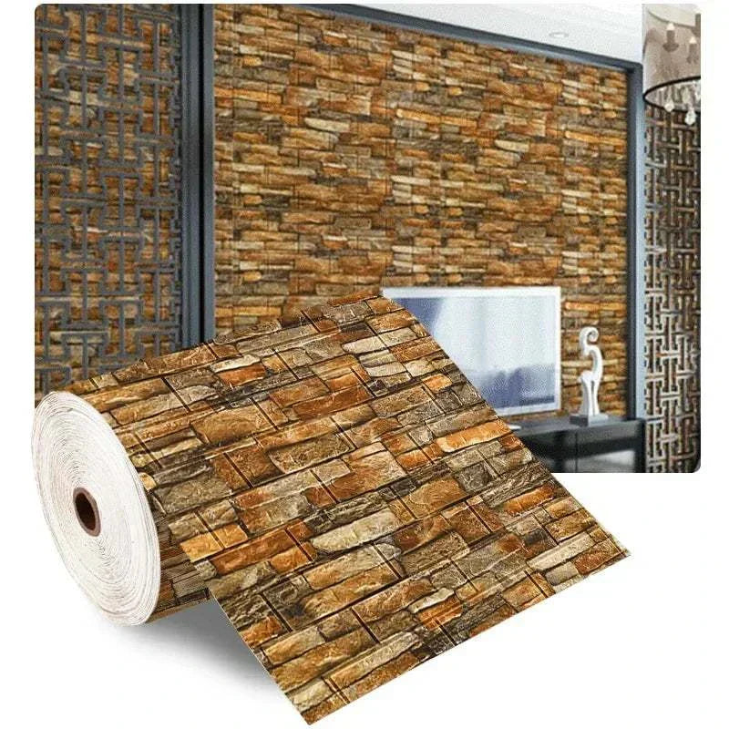 3D foam brick wall panels with realistic texture, waterproof XPE foam, self-adhesive and easy to clean for modern home decor