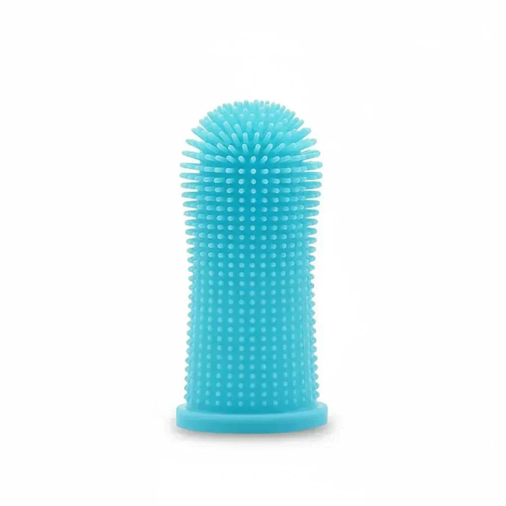 Super soft silicone finger toothbrush for gentle dog and cat dental cleaning and gum care