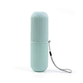 Compact portable toothpaste toothbrush storage box for travel and hygiene