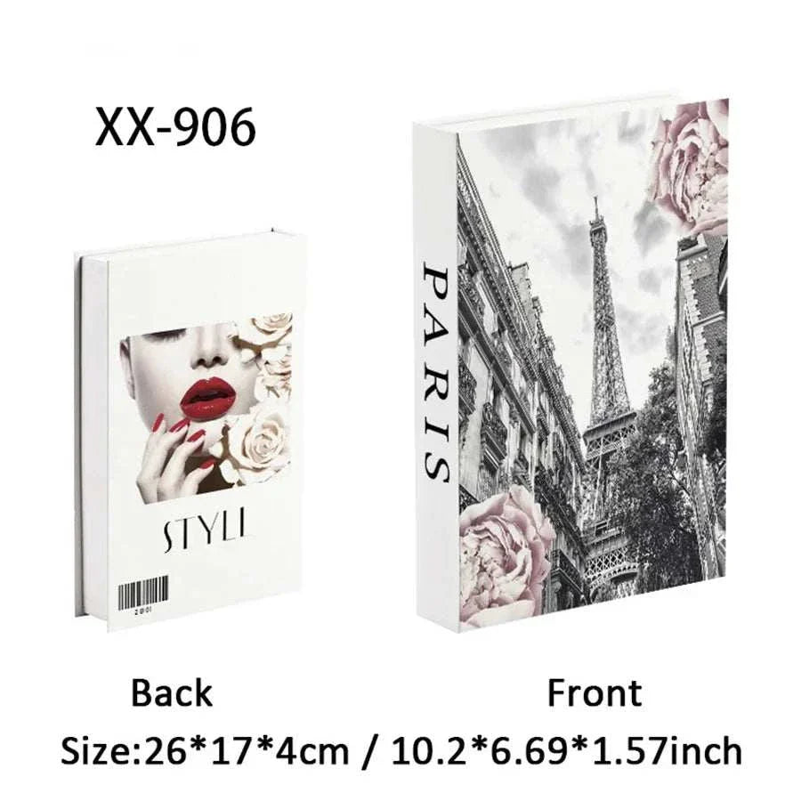 Luxury decorative fake book storage box with magnetic closure for stylish home organization
