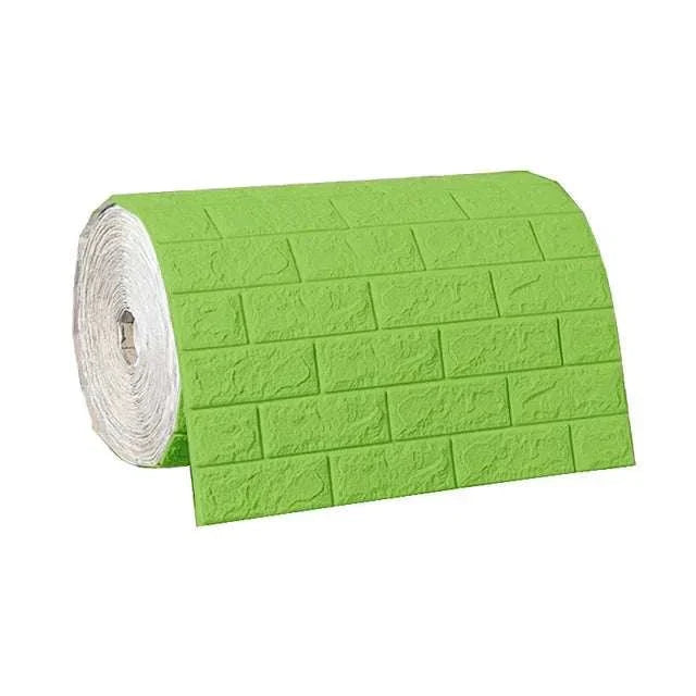 3D foam brick wall panels with realistic texture and self-adhesive backing for easy installation