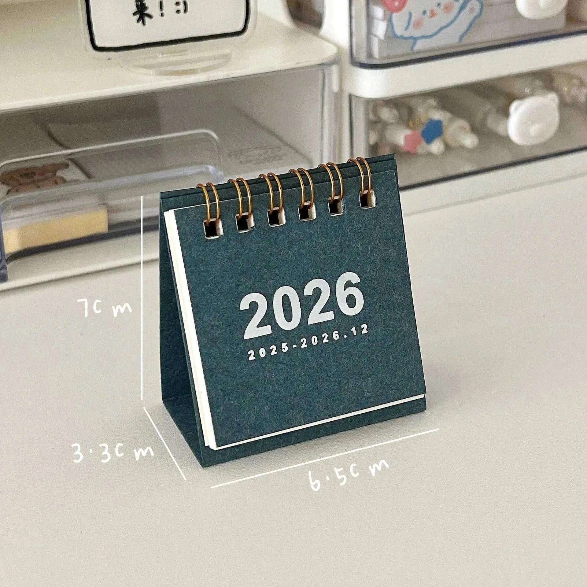 2026 Mini Simple Desk Calendar spiral-bound desktop planner with minimalist design for easy scheduling and compact use