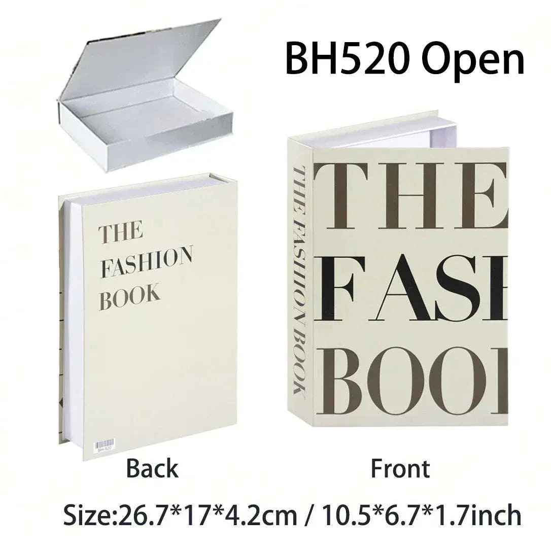 Luxury decorative fake book storage box with magnetic closure for home organization