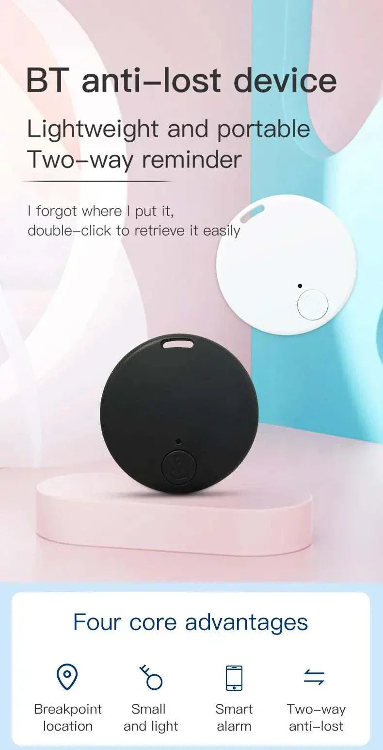 Mini GPS Bluetooth 5.0 tracker for keys and pets with smart anti-loss alerts and long battery life
