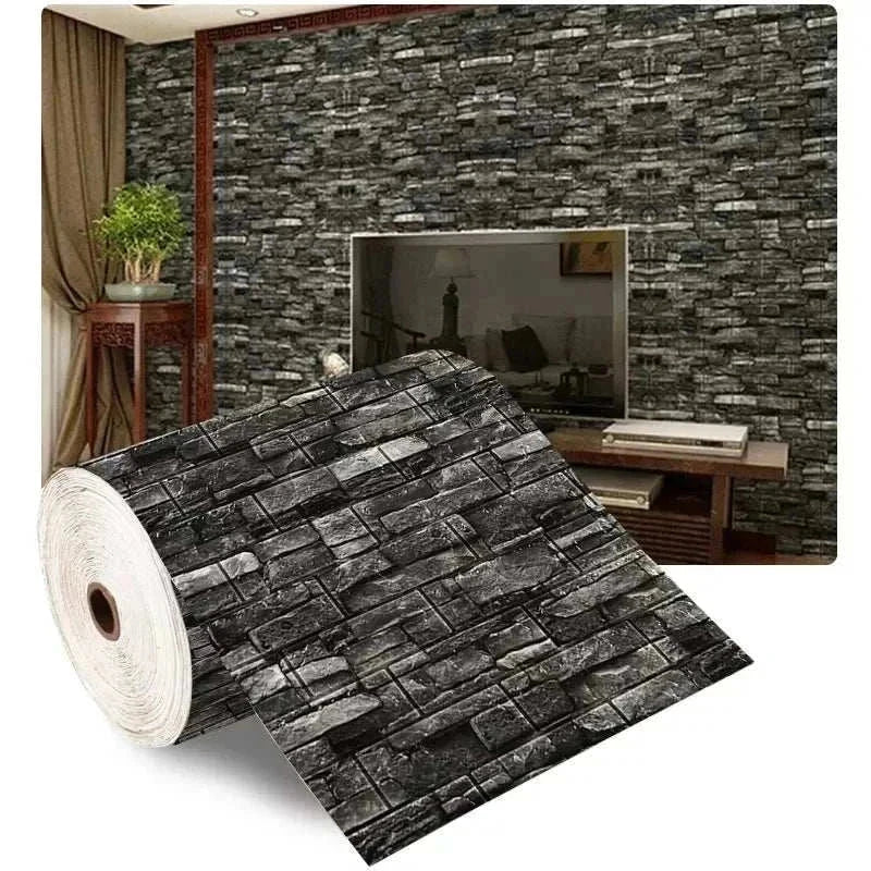 3D foam brick wall panels with realistic texture, waterproof XPE foam, self-adhesive and easy to clean for versatile home decor