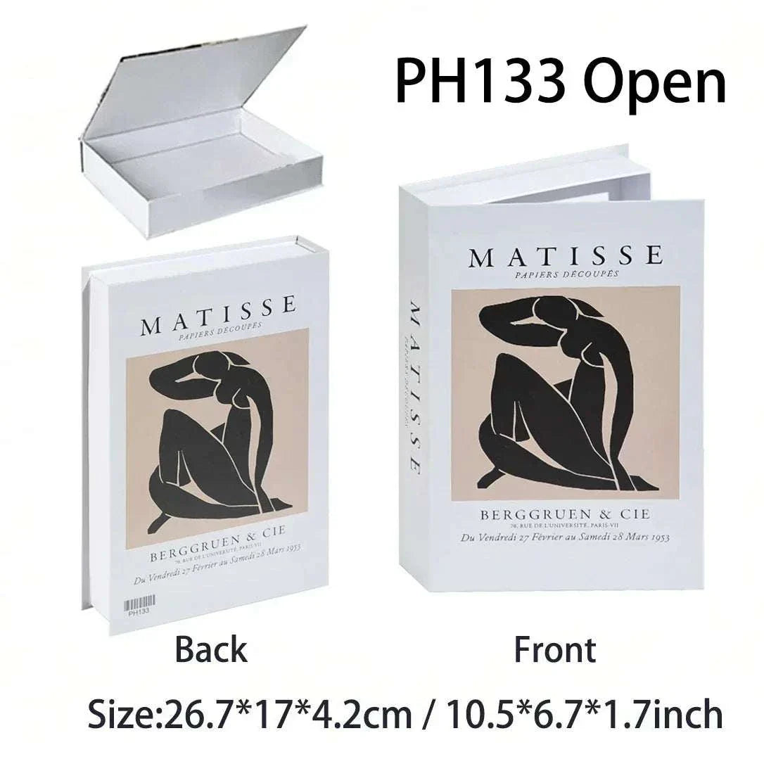Luxury decorative fake book storage box with magnetic closure for home decoration
