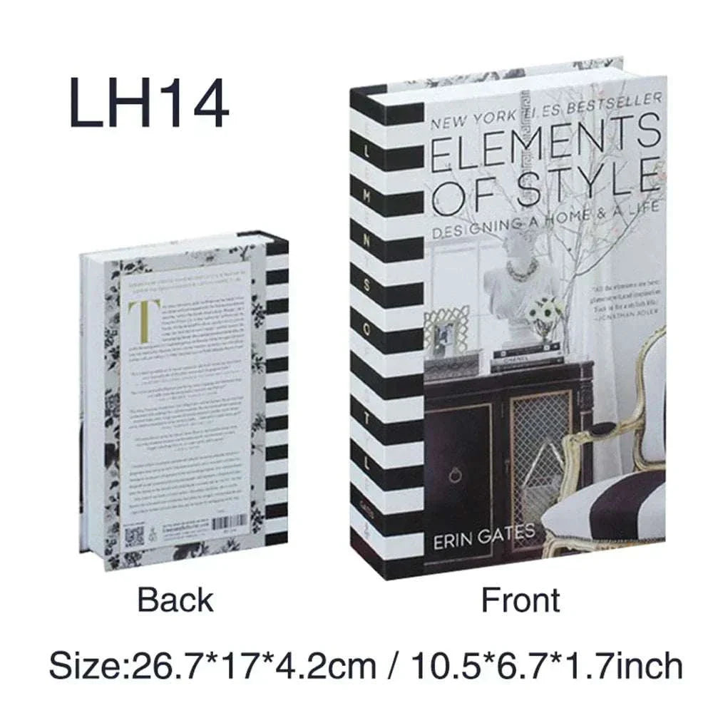 Luxury decorative fake book storage box with magnetic closure for home decoration