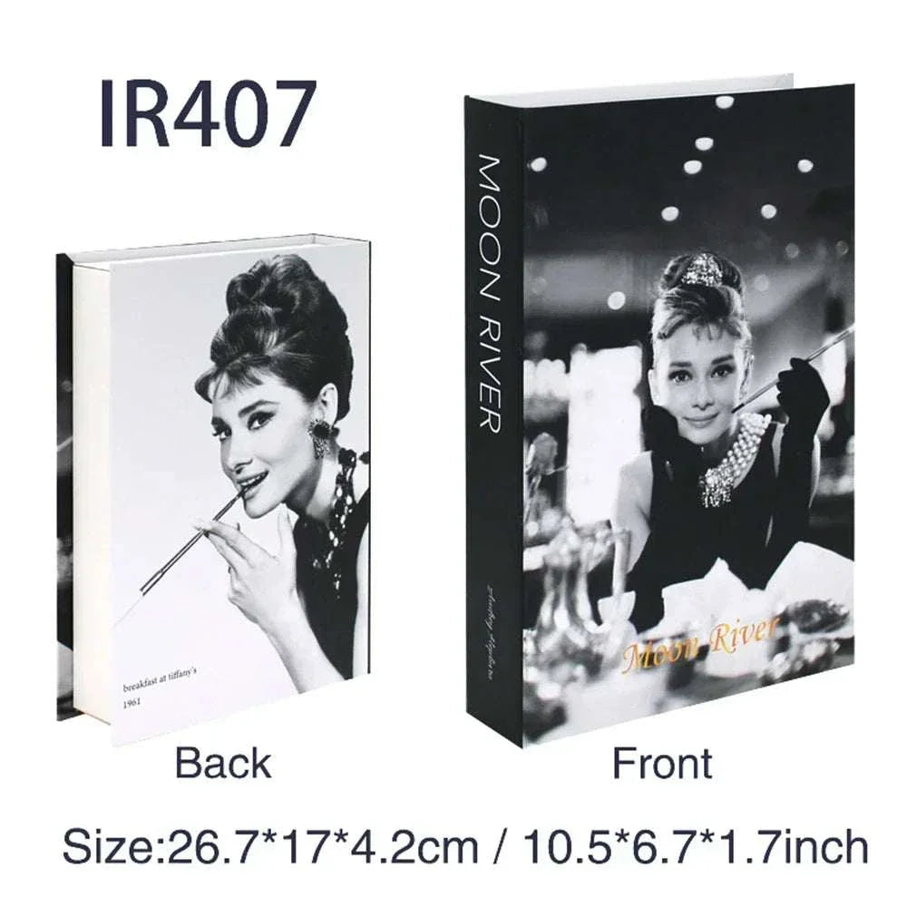 Luxury decorative fake book storage box with magnetic closure for home decoration