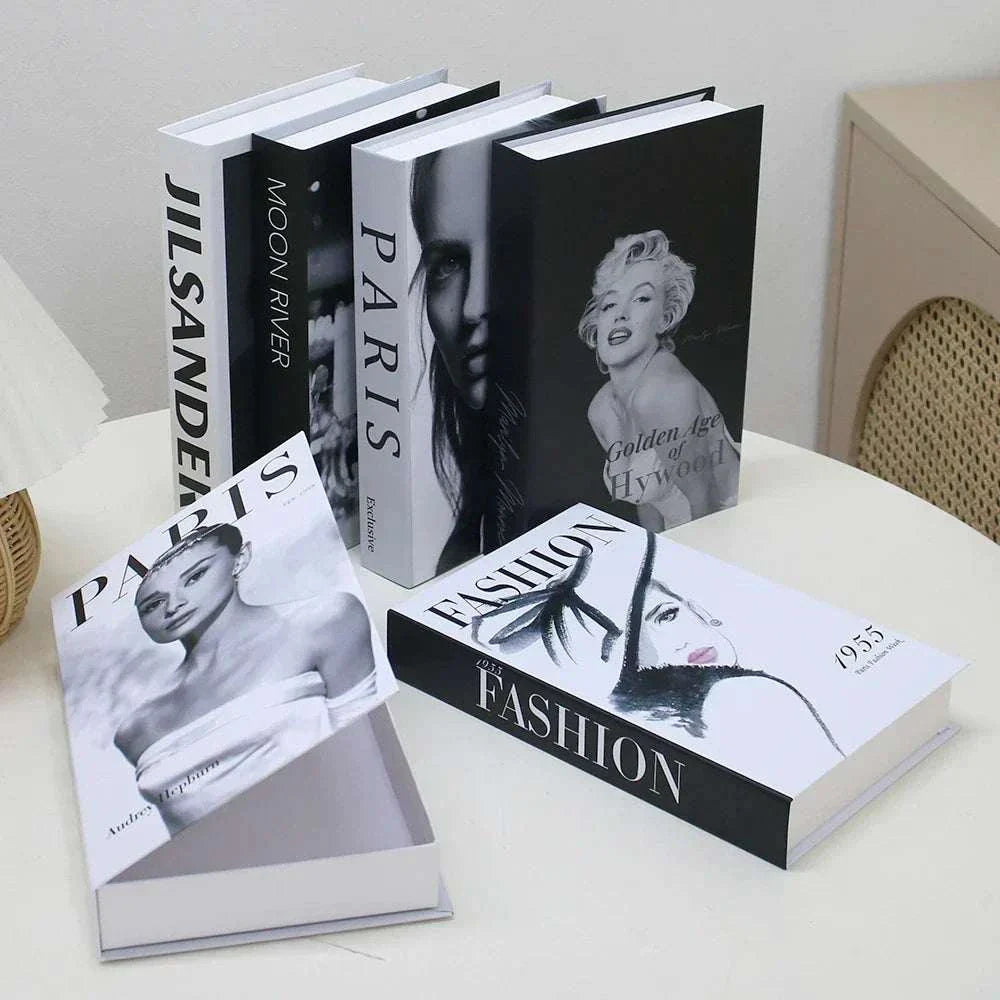 Luxury decorative fake book storage box with magnetic closure for stylish home organization
