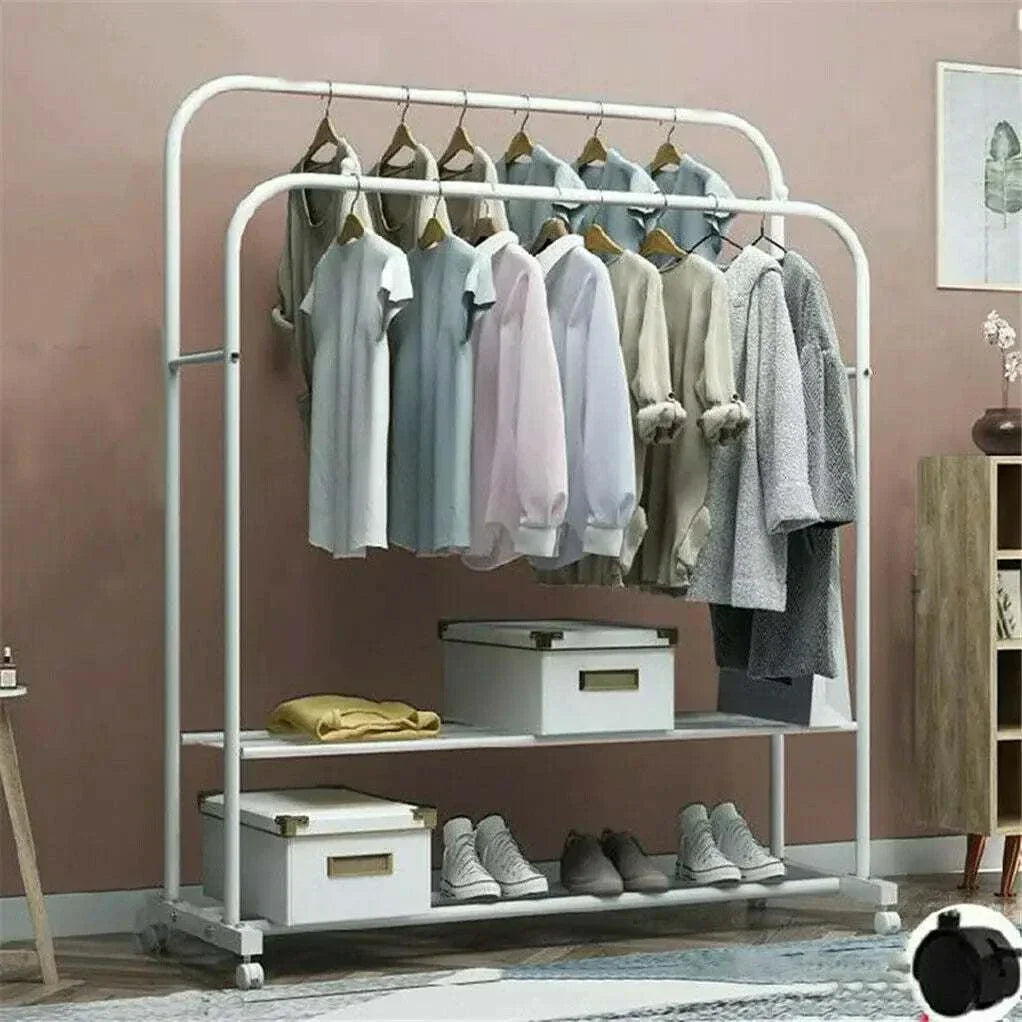 Heavy Metal Double Clothes Rail