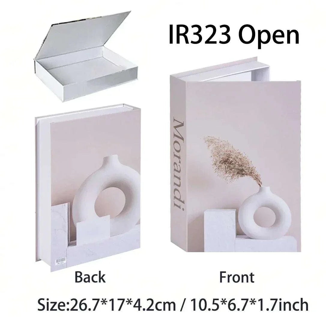 Luxury decorative fake book storage box with magnetic closure for home decoration