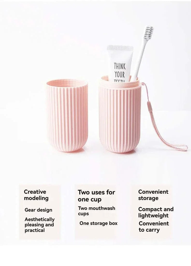 Portable toothpaste toothbrush storage box for travel and hygiene