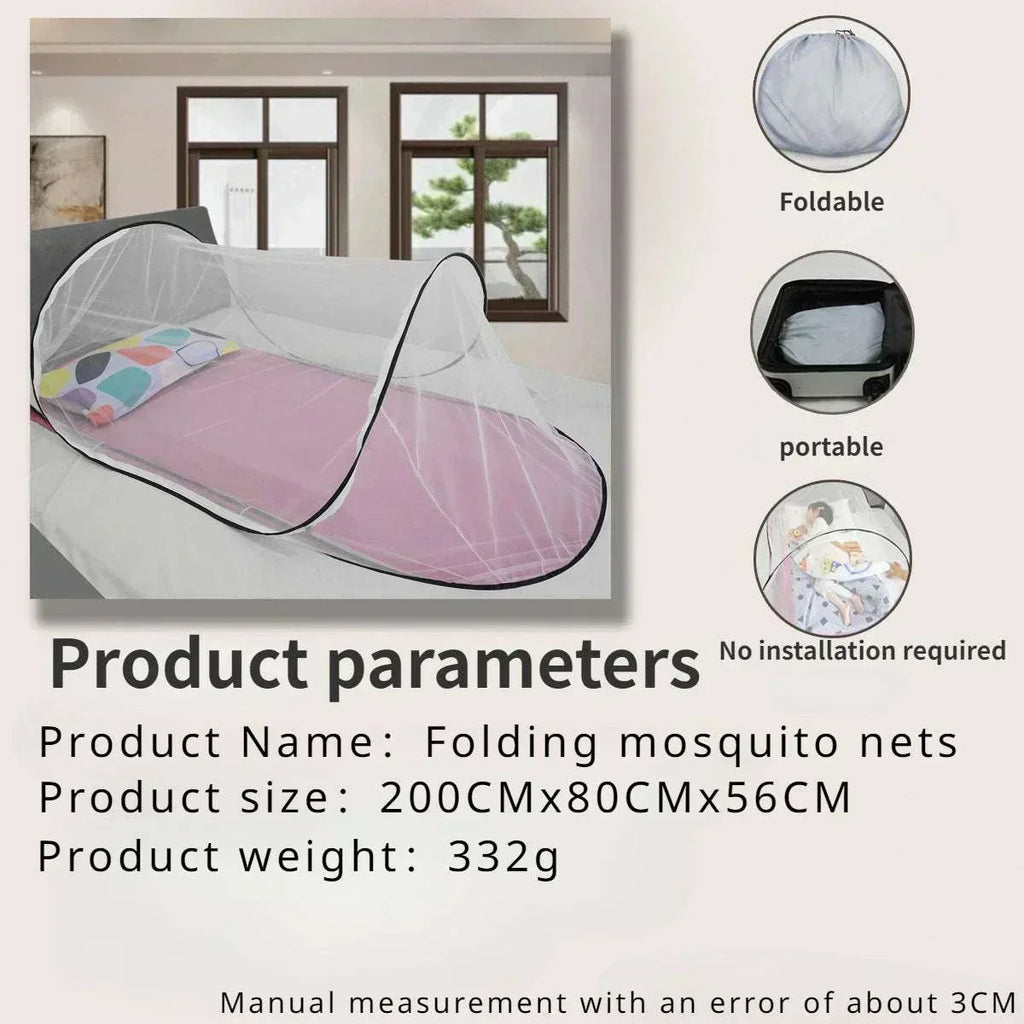 Lightweight foldable outdoor camping mosquito net tent for protection against insects