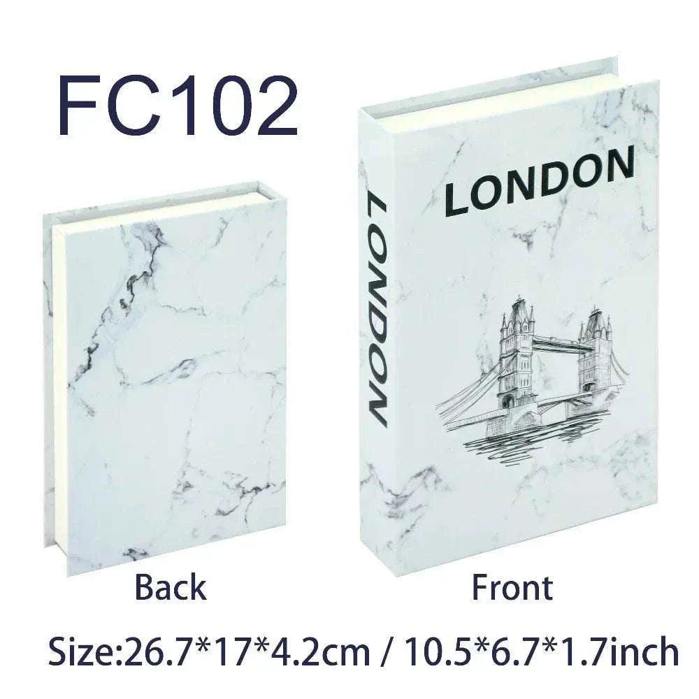 Luxury decorative fake book storage box with magnetic closure for home decoration