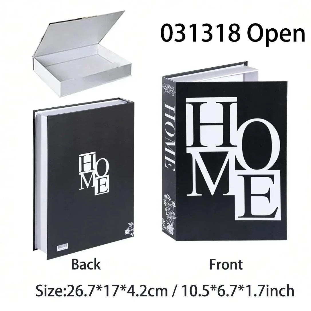 Luxury decorative fake book storage box with magnetic closure for home organization