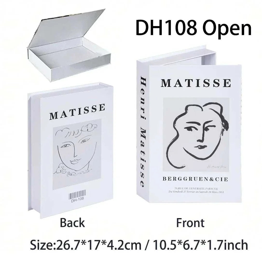 Luxury decorative fake book storage box for home decoration with magnetic closure