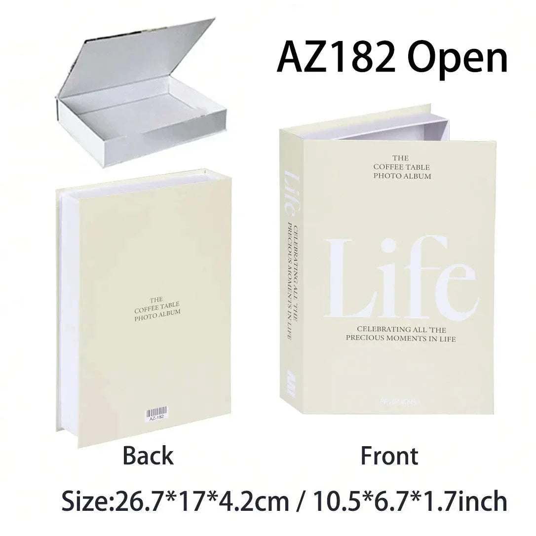 Luxury decorative fake book storage box with magnetic closure for stylish home organization