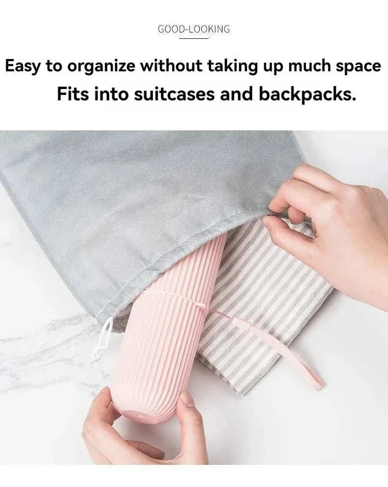 Portable toothbrush and toothpaste storage box for travel and camping