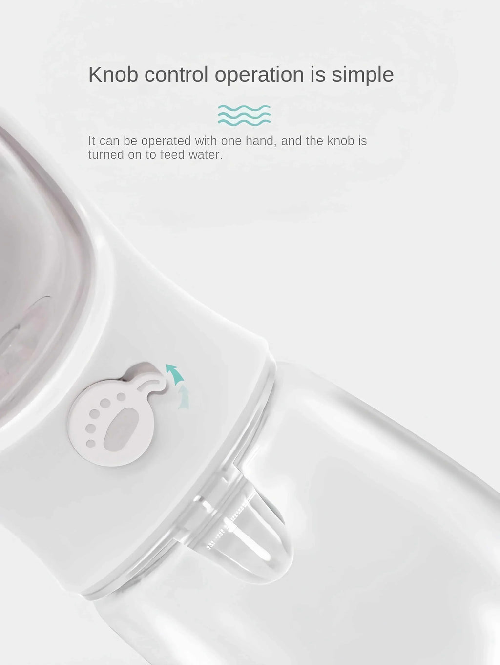 Portable dog cat water bottle with 2-in-1 food and water dispenser for pets on the go
