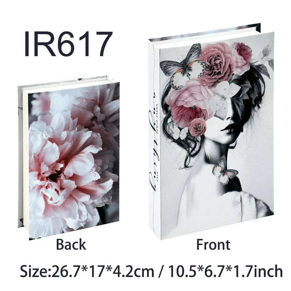 Luxury decorative fake book storage box with magnetic closure for home decor and organization