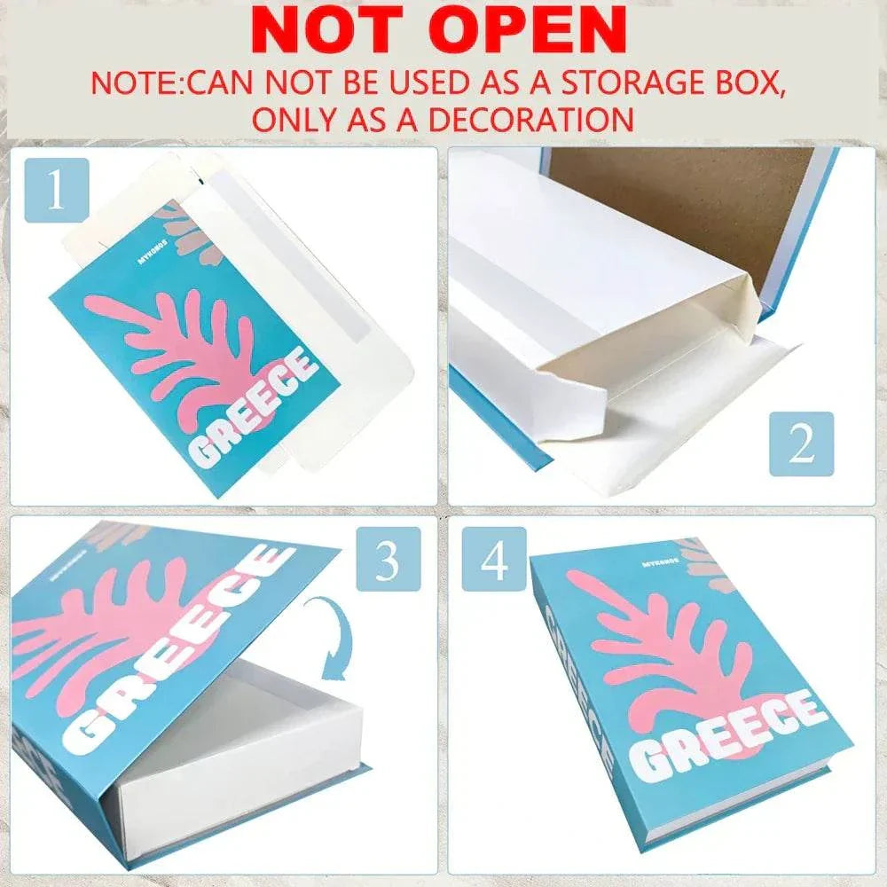 Luxury decorative fake book storage box with magnetic closure for home organization and decor