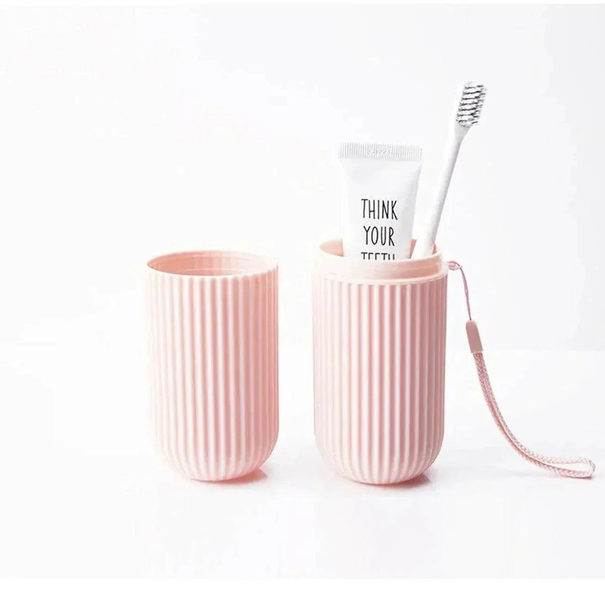 Portable toothpaste toothbrush travel case in durable protective storage box