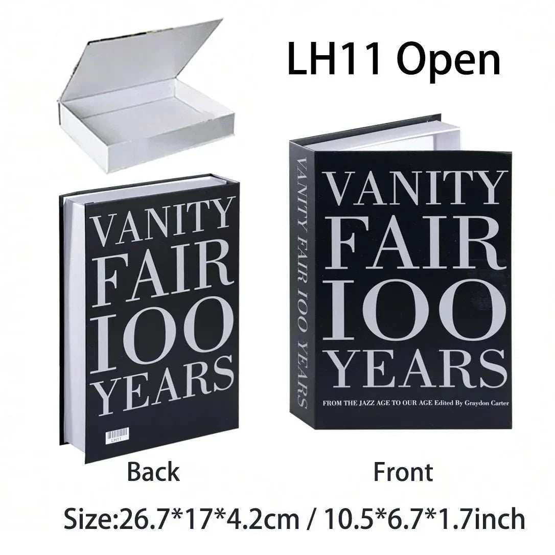Luxury decorative fake book storage box with magnetic closure for home decoration and organization