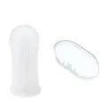 Dog super soft silicone finger toothbrush for gentle pet dental cleaning and gum massage