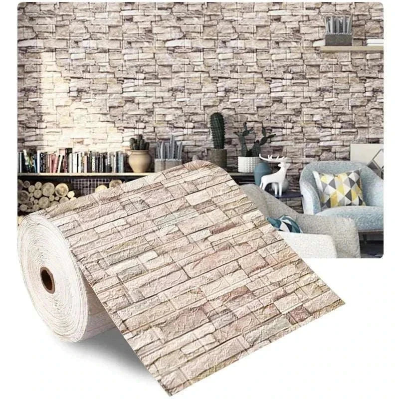 3D foam brick wall panels with textured, waterproof XPE foam for easy, stylish home decor.